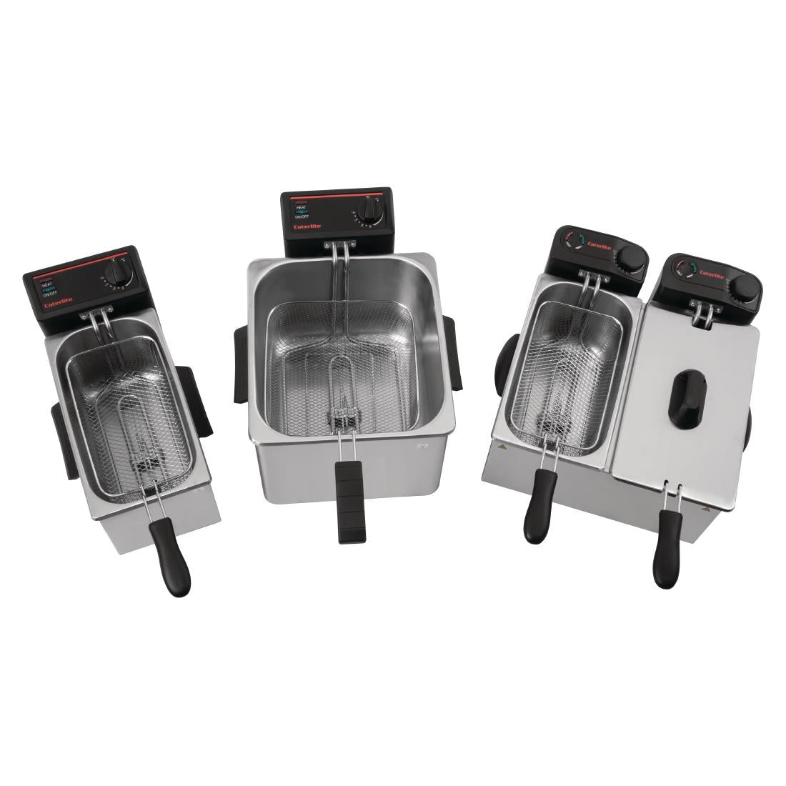 Friteuse de comptoir double Caterlite peu intensive 2x 3,5L - Caterlite - GG199