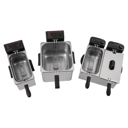 Friteuse de comptoir double Caterlite peu intensive 2x 3,5L - Caterlite - GG199