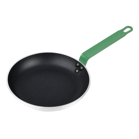 Poêle en aluminium antiadhésive Hygiplas Teflon Platinum Plus 240mm verte - Hygiplas - HT962