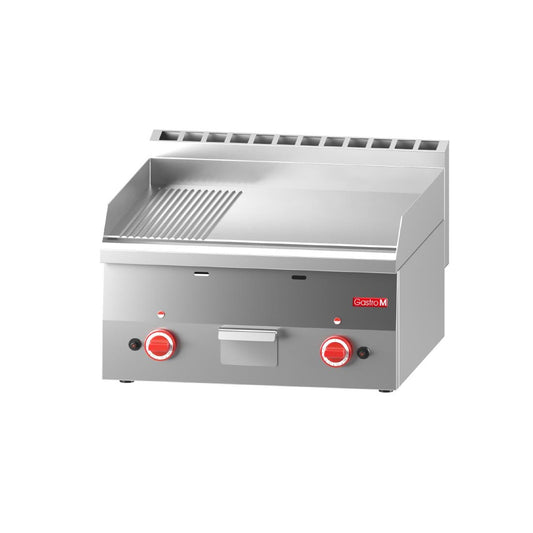 Plancha gaz plaque 2/3 lisse 1/3 rainurée 60/60 FTRG Gastro M 600 - Gastro M - GN025