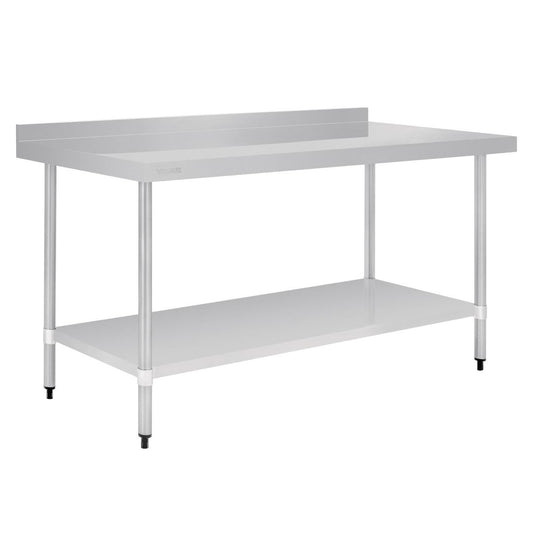 Table en acier inoxydable avec rebord Vogue 1800 x 700mm - Vogue - GJ509