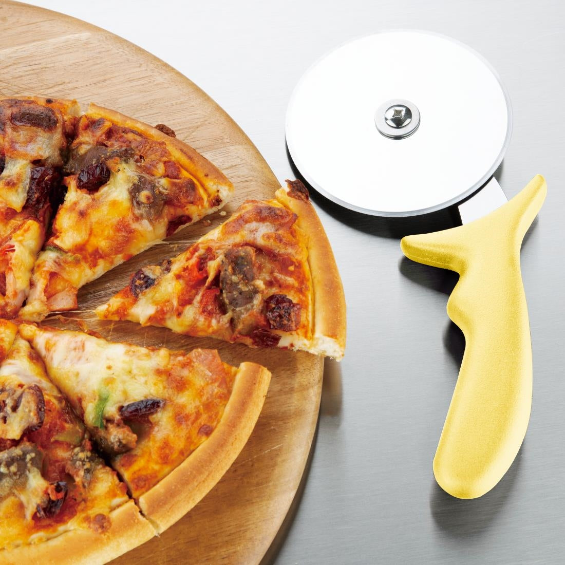 Roulette à pizza Hygiplas jaune 102 mm - Hygiplas - FX132