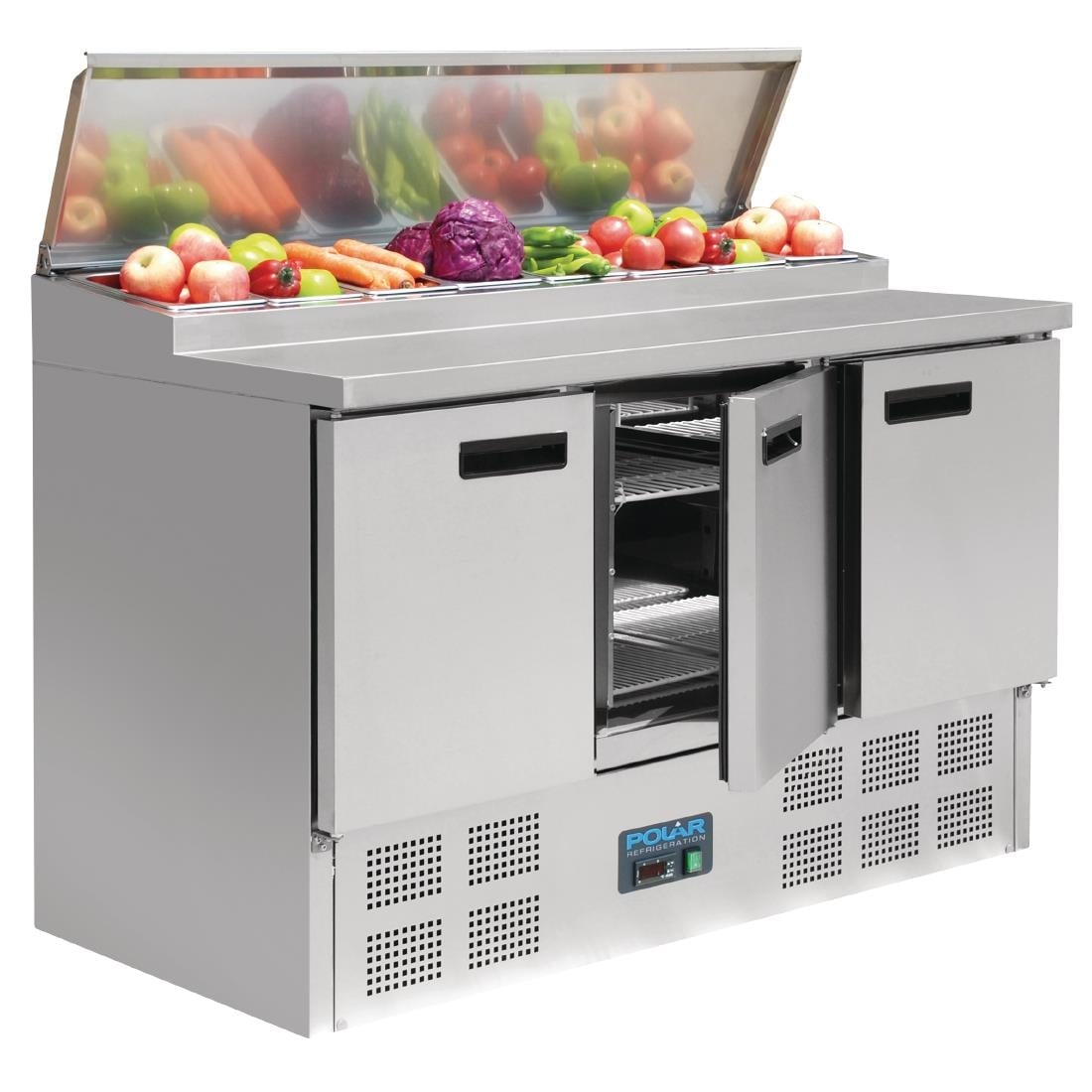 Comptoir de préparation réfrigéré pizzas et salades Polar Série G 390L - Polar - G605