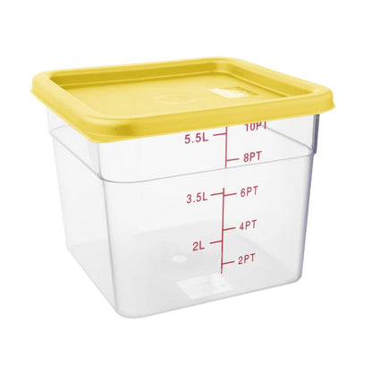 Couvercle moyen carré pour boîte alimentaire Hygiplas jaune - Hygiplas - FX138