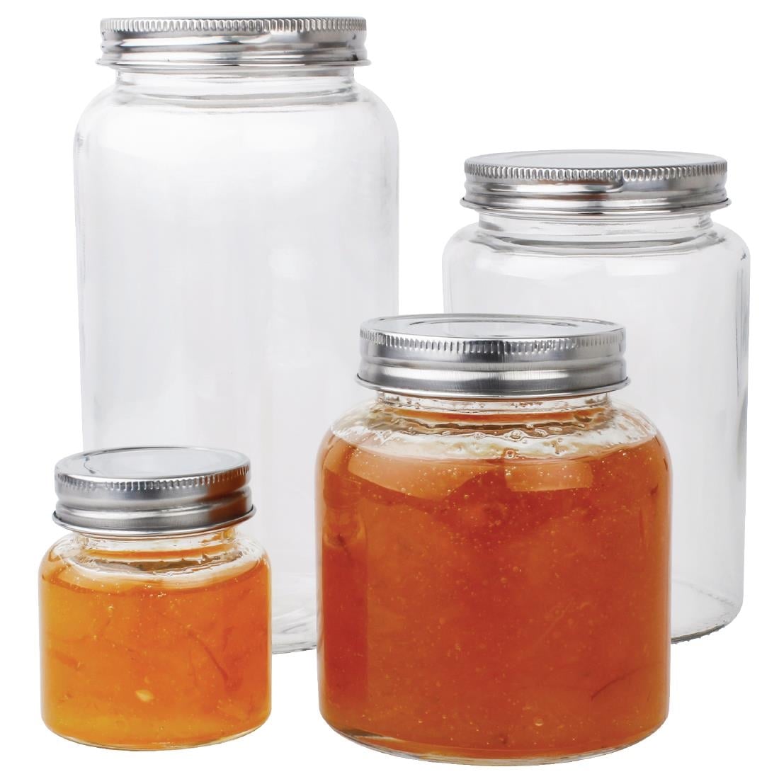 Bocaux à conserves en verre avec couvercle à visser Vogue 550ml (lot de 6) - Vogue - CP083