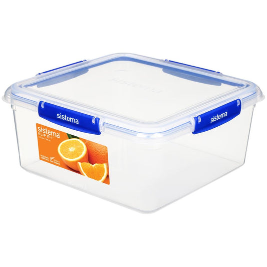 Boîte alimentaire carrée Sistema Klip It Plus 5,5L - Sistema - CH246