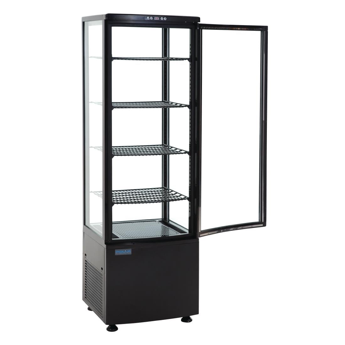 Vitrine réfrigérée avec portes incurvées Polar Série C noire 235L - Polar - DP289