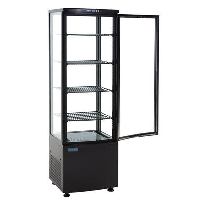 Vitrine réfrigérée avec portes incurvées Polar Série C noire 235L - Polar - DP289