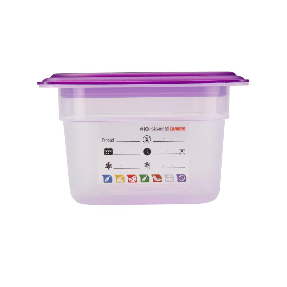 Bac en polypropylène Cambro Safetrak IML GN 1/4 100mm - Cambro - JN513