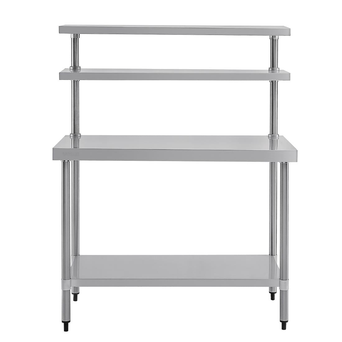 Table inox avec 2 étagères supérieures Vogue 1200mm - Vogue - CC359