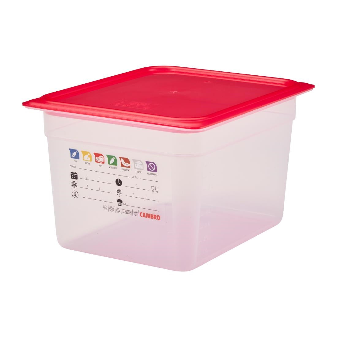 Bac en polypropylène Cambro Safetrak IML GN 1/2 200mm - Cambro - JN507