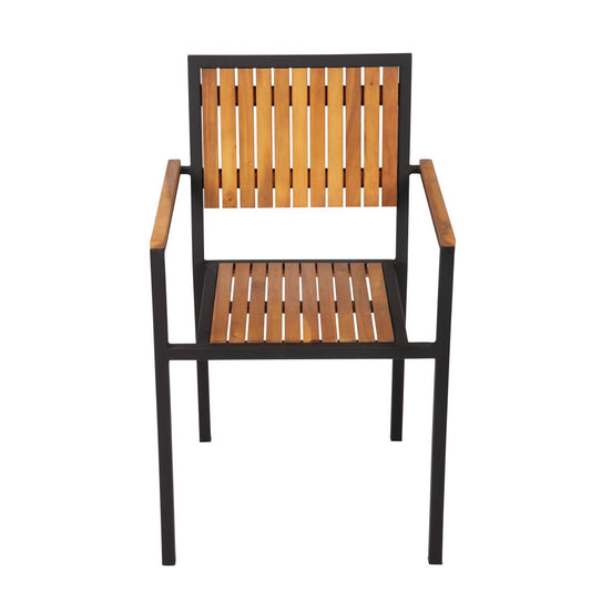 Fauteuils en acier et acacia Bolero (lot de 4) - Bolero - DS151