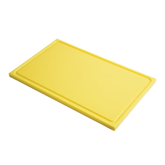 Planche à découper avec rigole GN1/1 en polyéthylène haute densité Gastro M jaune - Gastro M - GN333
