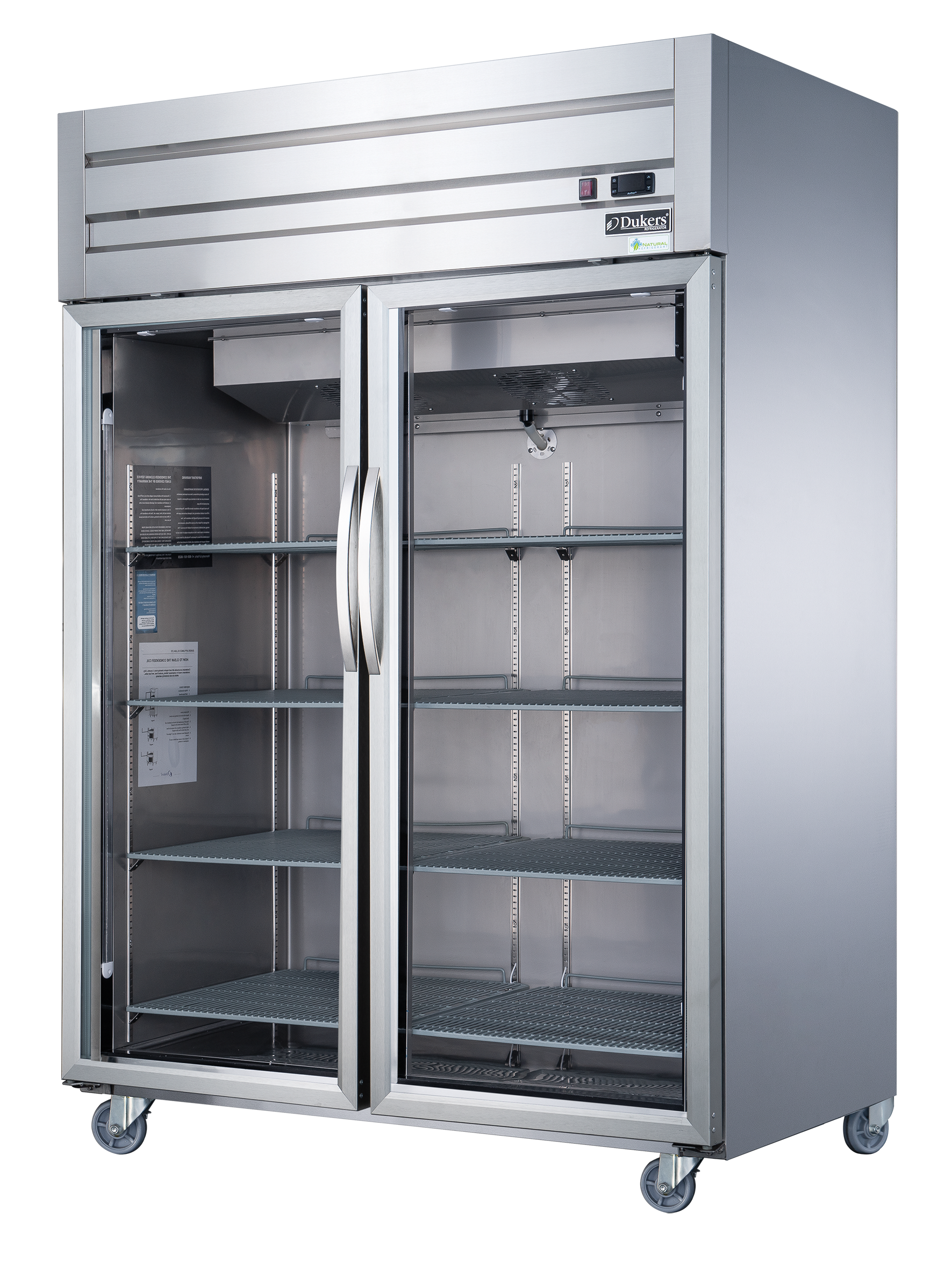 Armoire inox positive - 2 portes vitrées - Groupe haute - 1200 litres - D55ARG