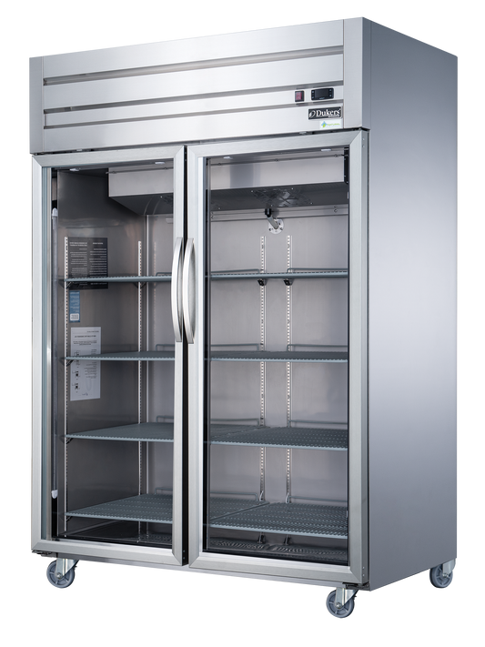 Armoire inox positive - 2 portes vitrées - Groupe haute - 1200 litres - D55ARG