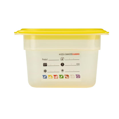 Bac en polypropylène Cambro Safetrak IML GN 1/6 100mm - Cambro - JN516