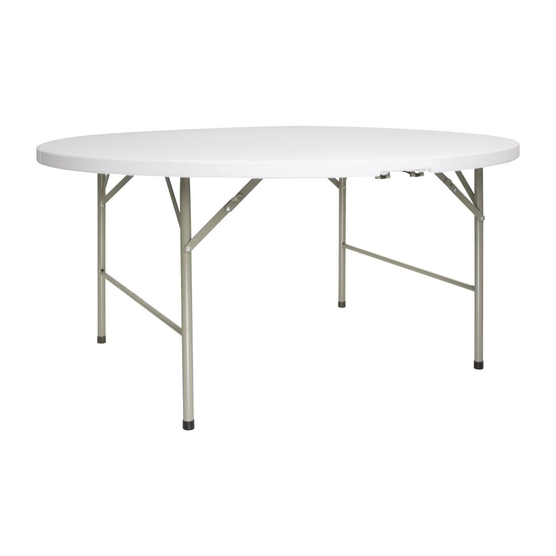 Table ronde pliable au centre Bolero blanche 1530mm - Bolero - CC506