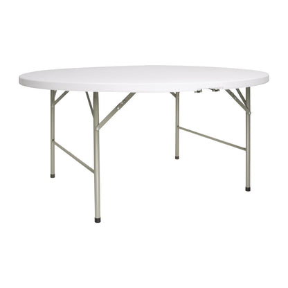 Table ronde pliable au centre Bolero blanche 1530mm - Bolero - CC506