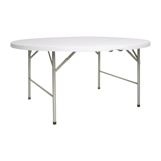 Table ronde pliable au centre Bolero blanche 1530mm - Bolero - CC506