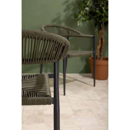 Fauteuils d'extérieur en rotin PE tressé Bolero Eden verts (lot de 4) - Bolero - HZ592