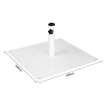 Pied de parasol plat en métal Bolero blanc 18kg - Bolero - FU510