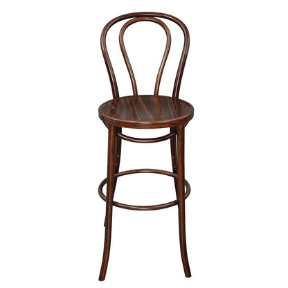 Tabouret haut bistro en bois courbé Fameg noyer - Fameg - CW012