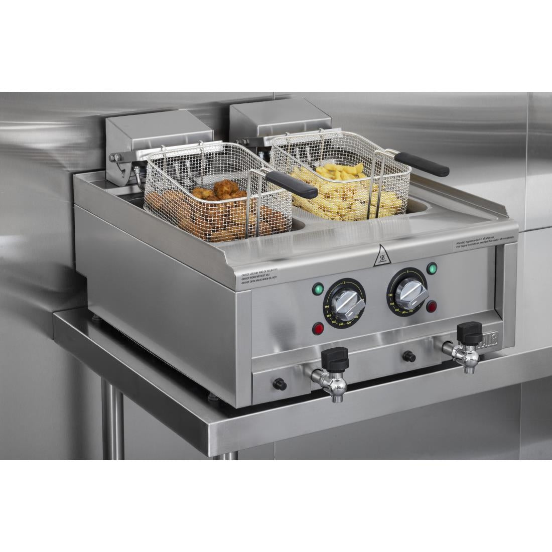 Friteuse électrique double Buffalo Série 600 2 x 8L - Buffalo - CU477