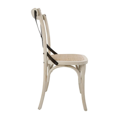 Chaises en chêne avec dossier croisé Bolero sable (lot de 2) - Bolero - DR306