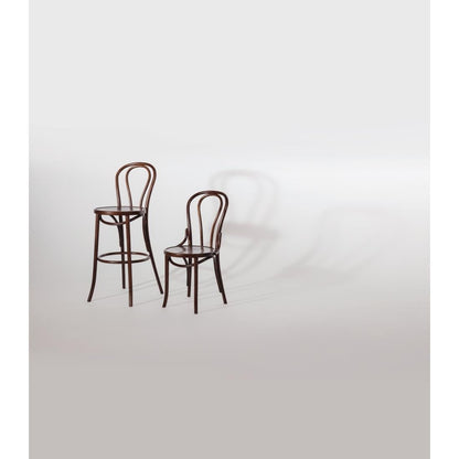 Tabouret haut bistro en bois courbé Fameg noyer - Fameg - CW012