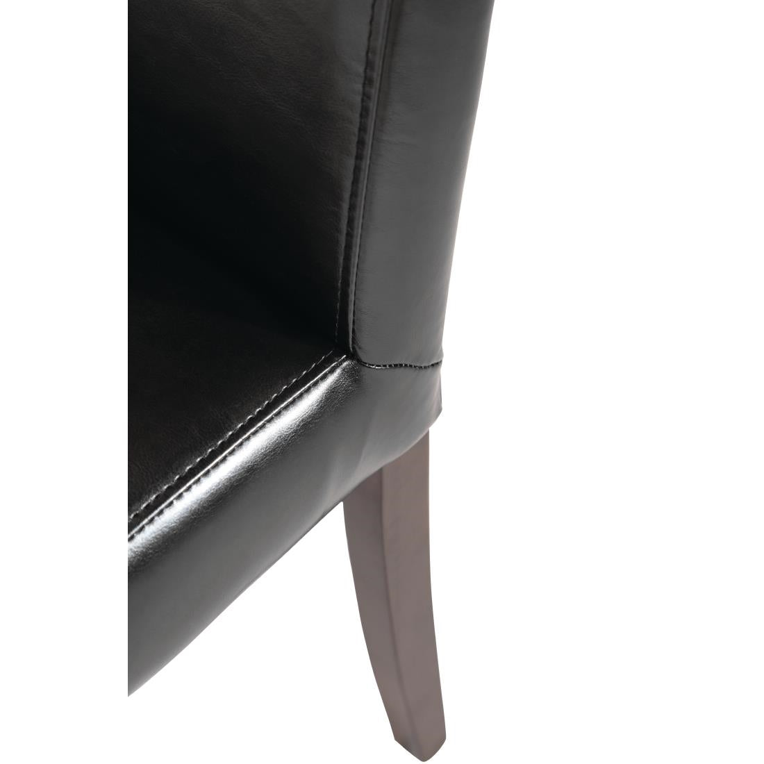 Chaises en simili cuir Bolero noires (lot de 2) - Bolero - GF954
