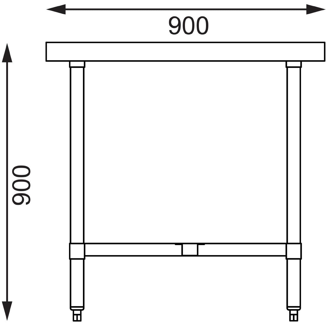 Table inox centrale Vogue 1800mm - Vogue - GL279