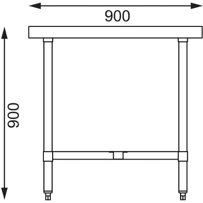 Table inox centrale Vogue 1800mm - Vogue - GL279