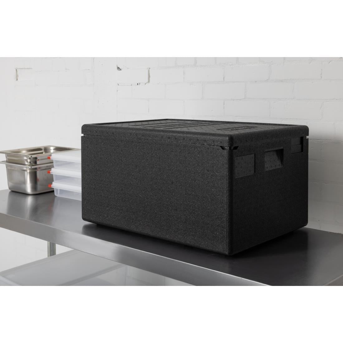 Conteneur isotherme ouverture sur le dessus Cambro GoBox EPP noir 80L - Cambro - DW582