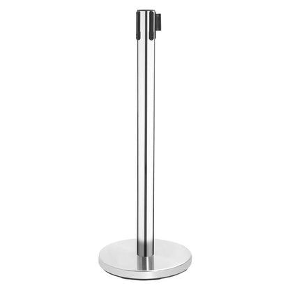 Barrière rétractable en inox poli Bolero sangle noire 3 m (lot de 2) - Bolero - JA341