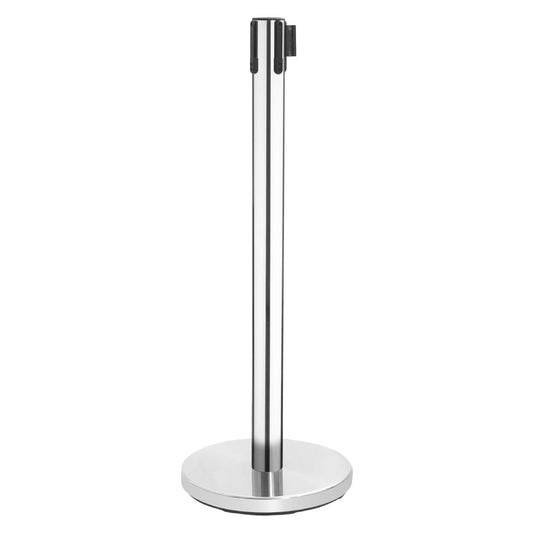 Barrière rétractable en inox poli Bolero sangle noire 3 m (lot de 2) - Bolero - JA341