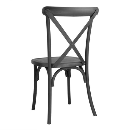 Chaises en résine à dossier croisé Manhattan Bolero noires (lot de 4) - Bolero - HW283