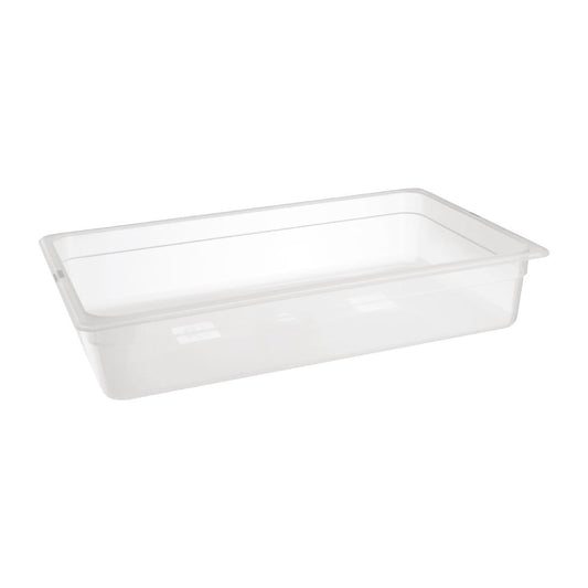 Bac en polypropylène GN 1/1 sans couvercle Nisbets Essentials 100mm - Nisbets Essentials - FA820