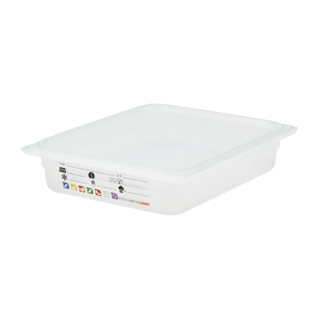 Bac en polypropylène Cambro Safetrak IML GN 1/2 65mm - Cambro - JN504