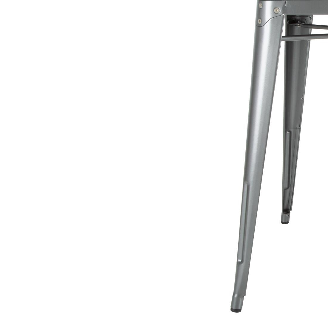 Table carrée en acier gris métallisé Bolero Bistro 668mm - Bolero - DM904