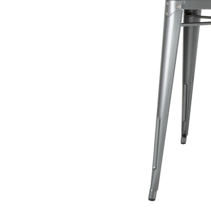 Table carrée en acier gris métallisé Bolero Bistro 668mm - Bolero - DM904