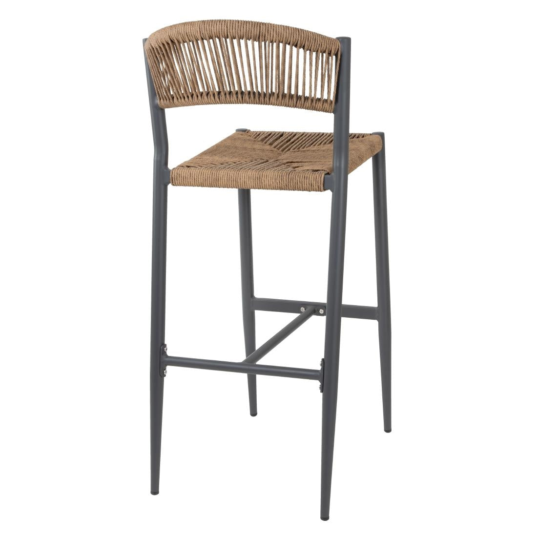 Tabourets de bar d'extérieur en rotin PE tressé Bolero Eden naturels (lot de 2) - Bolero - HZ594