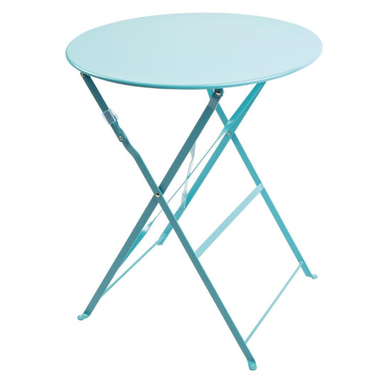 Table de terrasse ronde en acier Bolero bleu turquoise 595mm - Bolero - GK983