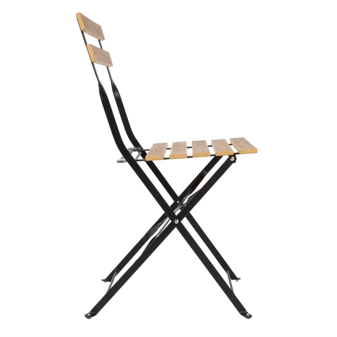 Chaises de terrasse pliantes Bolero Perth effet bois (lot de 2) - Bolero - FU539