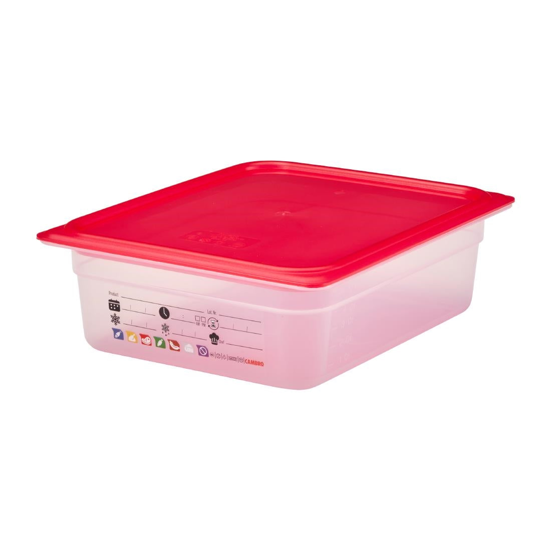 Bac en polypropylène Cambro Safetrak IML GN 1/2 100mm - Cambro - JN505