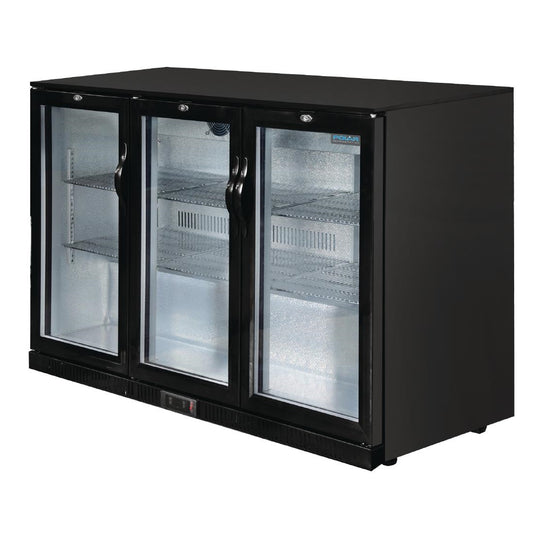 Arrière-bar trois portes pivotantes Polar Série G noir 330L - Polar - GL004