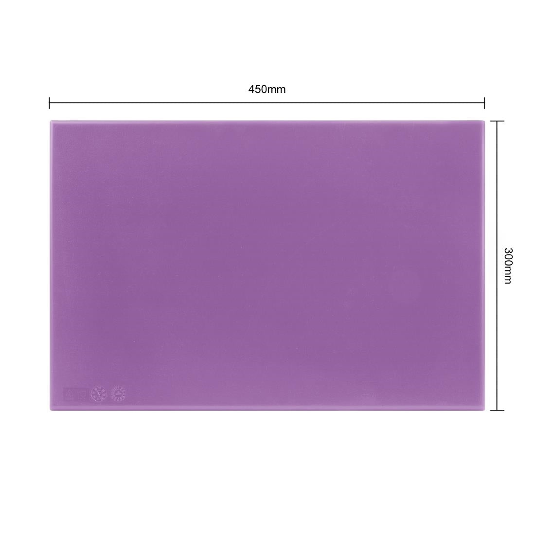 Planche à découper haute densité Hygiplas violette 450x300x25mm - Hygiplas - FX102