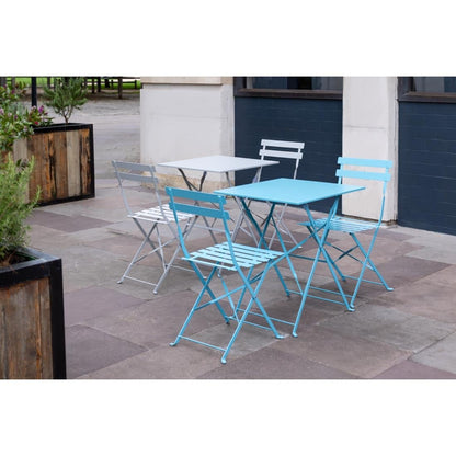 Table de terrasse carrée en acier Bolero grise 600mm - Bolero - GK988
