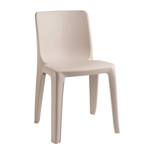 Chaise empilable d'extérieur / intérieur Denver beige - Mebu - FN996