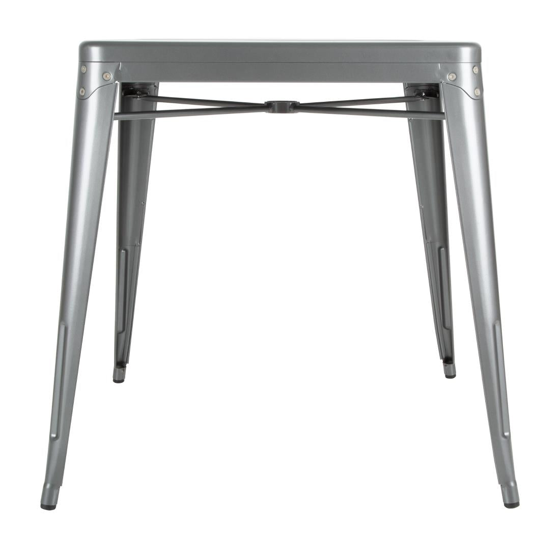 Table carrée en acier gris métallisé Bolero Bistro 668mm - Bolero - DM904