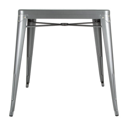 Table carrée en acier gris métallisé Bolero Bistro 668mm - Bolero - DM904